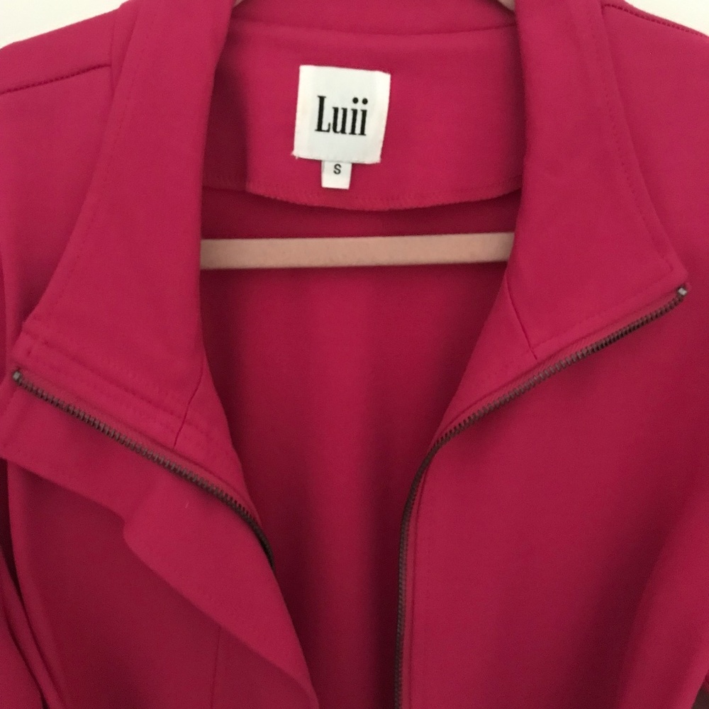 Luigi fascia zip/belted jacket